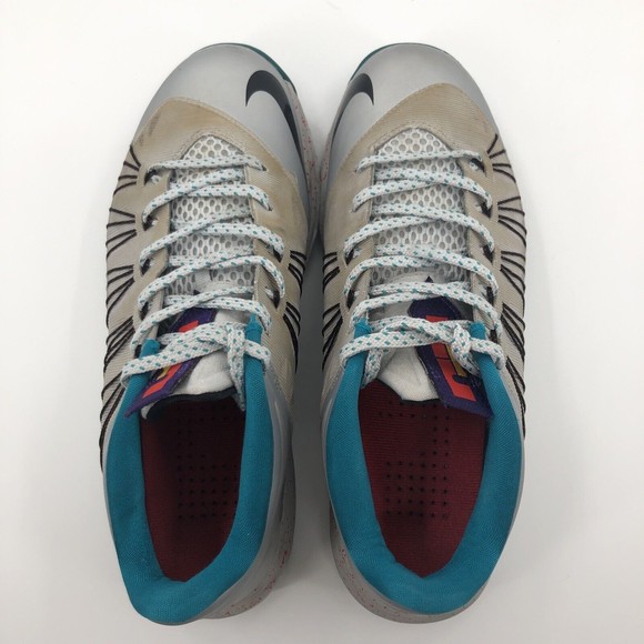 Nike LeBron X Air Max Akron Aeros Mens 9.5 Low Teal Platinum 2013 579765-002 main image 7